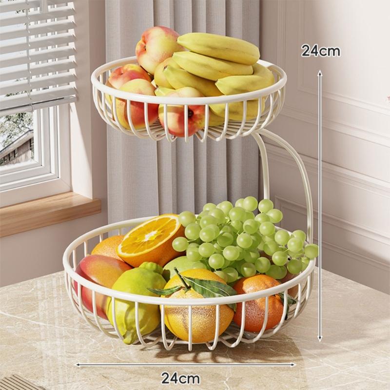 Modern Stackable Iron Wire Fruit Basket Metal Wire Kitchen Produce Stand Kitchen Metal Wire Fruits Stand Holder