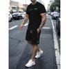 Tuta Sportiva Traspirante alla Moda da Uomo Casual Larga a Maniche Corte con Pantaloncini Tuta Comoda Unisex Abbigliamento Sportivo