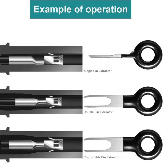 MENKEY Terminal Removal Tool Kit For Car, 39 Pieces Wire Connector Pin Release Key Extractor Tools Set For Most Connector Terminal