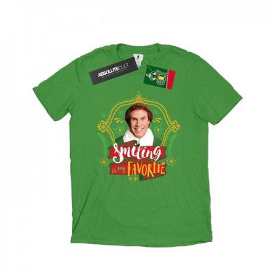 Damen/Damen Buddy Smiling Baumwoll-Boyfriend-T-Shirt