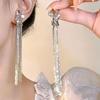 No‑Piercing Tassel Long Ear Hanging Ear Clips Light‑Luxury Niche‑Design High‑End Temperament Jewelry For Women