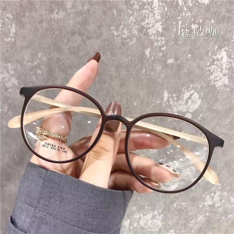 Women Transparent Computer Glasses Frame Unisex Anti Blue Light Round Eyeglasses Fashionable Optical Glasses Lenses for Ladies