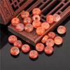 Liangshan Eis-Drifted Roter Achat Abstandshalter & Abakusperlen für DIY Bodhi-Accessoires