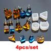 4PCS/set DIY Silicone Earring Ear Stud Mold Making Jewelry Resin Casting Mould Craft Tool Silicone  Earring Back Settings Molds
