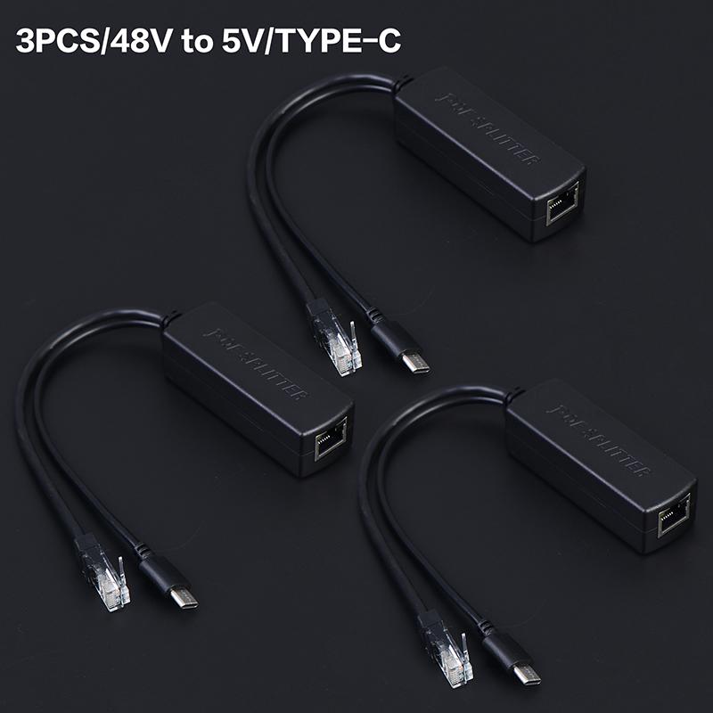 DC48V To 5V Micro USB POE Splitter POE Connectors Adapter Cable Splitter IP Camera Power Supply Module Ethernet 100M