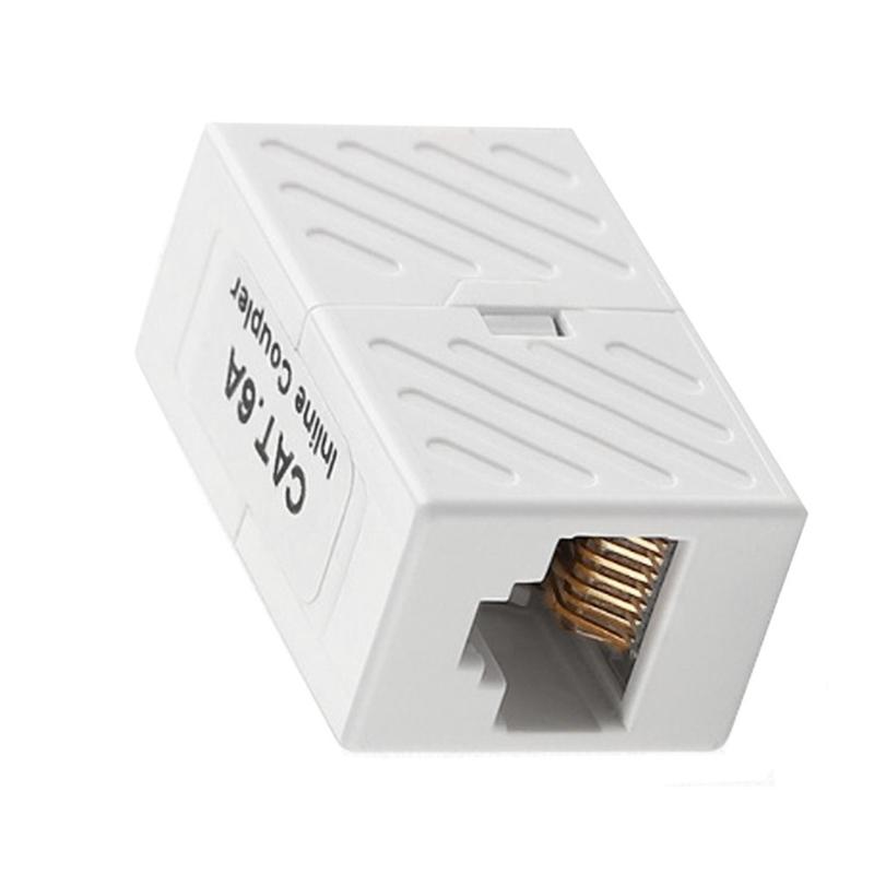 RJ45 Networking Connector Cat6 Cat6A Ethernet Cable Extender Inlined Coupler for Home Office Use For Multiple Devices