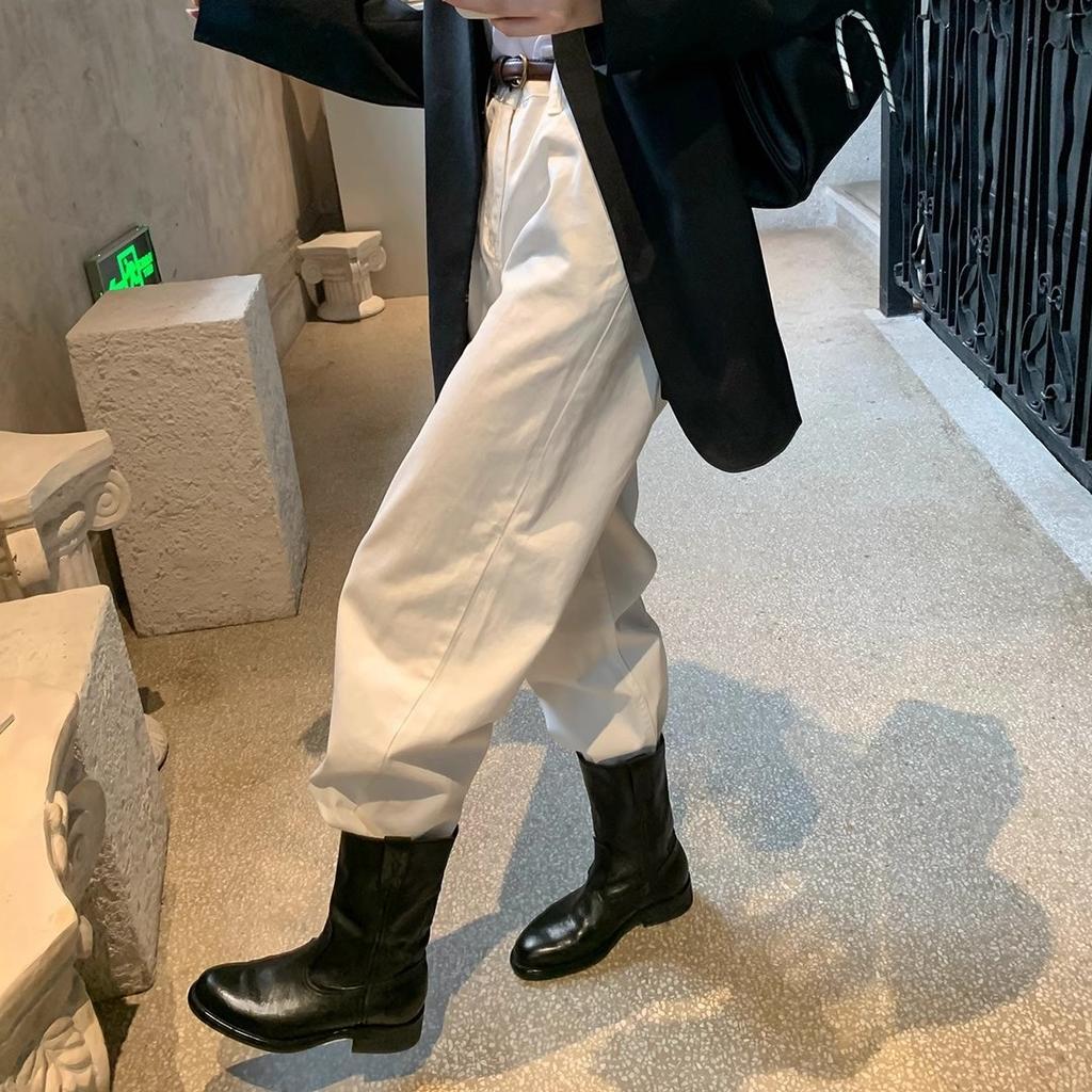 Spot second hair! Fashion versatile new washed horse leather V-mouth western boots thick heel short boots women's desert boots autumn