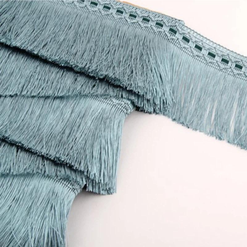 10cm Šířka Třásňové Lemování Zlatá Třásně Krajková Třásňová Páska Pro Záclonu Pohovku Polštář Stínidlo Domácí Textil DIY Šití Dekor