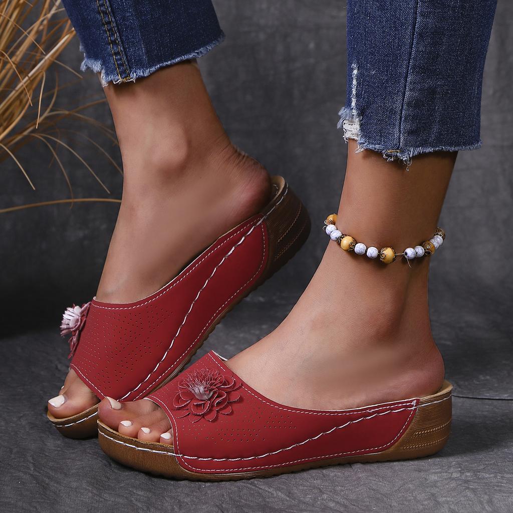 Fashion Woman Shoes Sandals Summer Soft Ladies Shoes Slides Women's Sandals Wedge Women's Shoes Outdoor Slipper Footwear Female