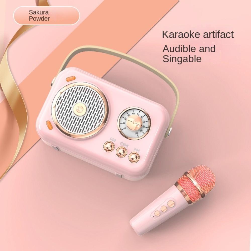 Card Subwoofer Bluetooth Speaker Mini Karaoke Machine Karaoke Bluetooth Speaker Children's Gift