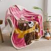 Soft Cartoon Fleece Blanket Toddlers Nap Time Double-Layer Sherpa 100x140cm Kids Bedding