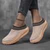 TUINANLE Platform Thick-soled Slippers for Women Retro Wear Half-slippers Spring and Autumn Casual Comfortable One-foot  Shoes