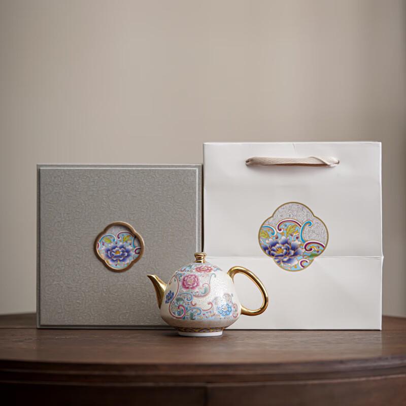 Chaxun Dehua Enamel Kung Fu Tea Set