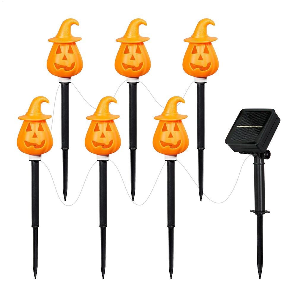 

Хэллоуин Колья Светильники Уличные Солнечные Хэллоуин Солнечные Колья Светильники Оранжевые Садовые Украшения Подсветка Дорожки Втыкаемые в Грунт Подставка для Демонстрации