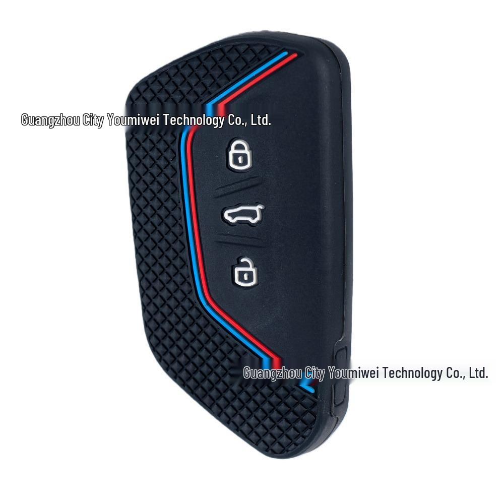 Silicone Protective Cover for Volkswagen Golf 8th Gen Touareg Smart Key чёрный