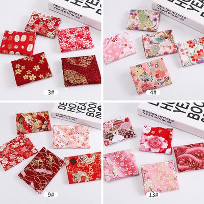 5 pezzi Patchwork Stampato a Caldo Giapponese Patchwork Fatto a Mano Tessuto Fai da Te
