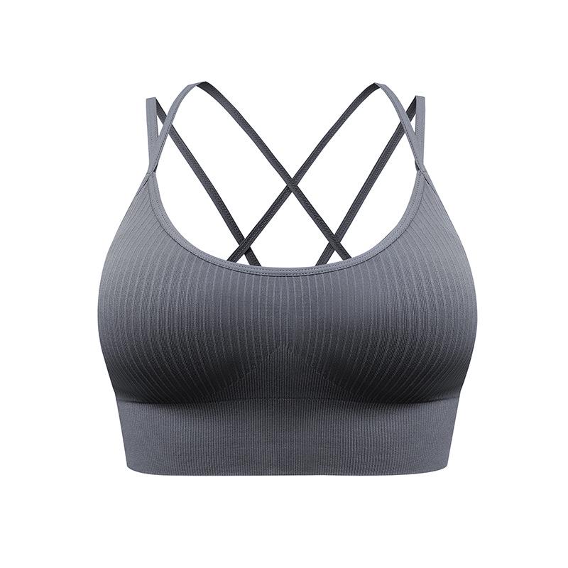 Plus Size Criss-Cross Back Sports Bra for Women - Shockproof, Casual, Fitness, Running, Yoga
