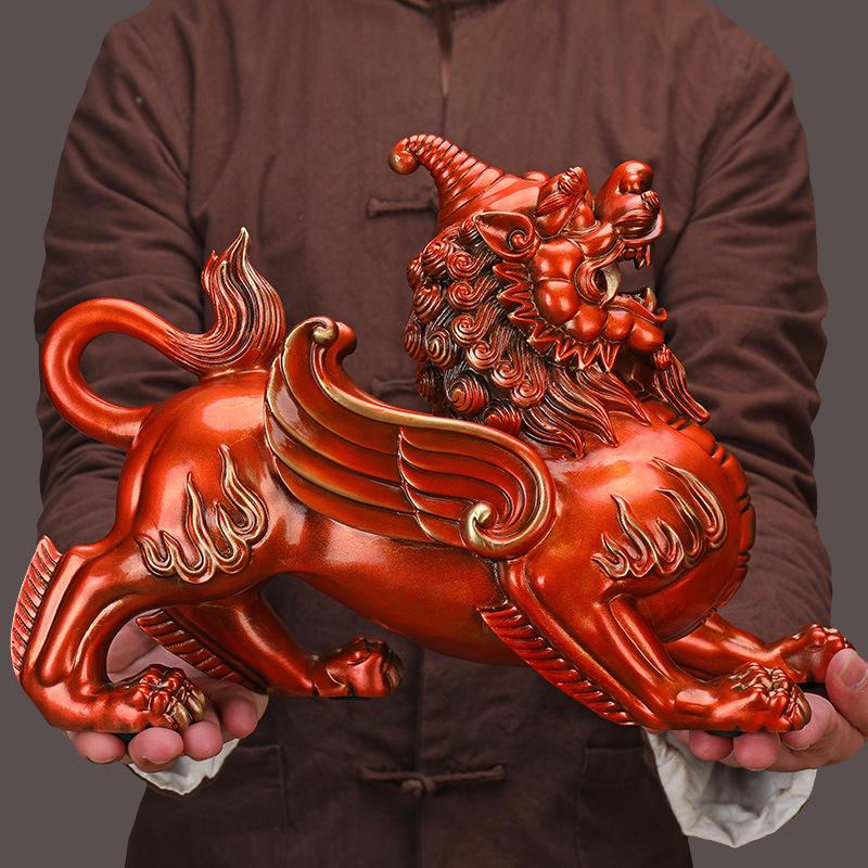 Feng Shui Copper Pixiu Statues Sculptures Miniatures Statue Ornaments Crafts Home Decoration