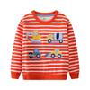European & American Boys' Autumn Round Neck Hoodie - Long Sleeve Pullover Sweatshirt