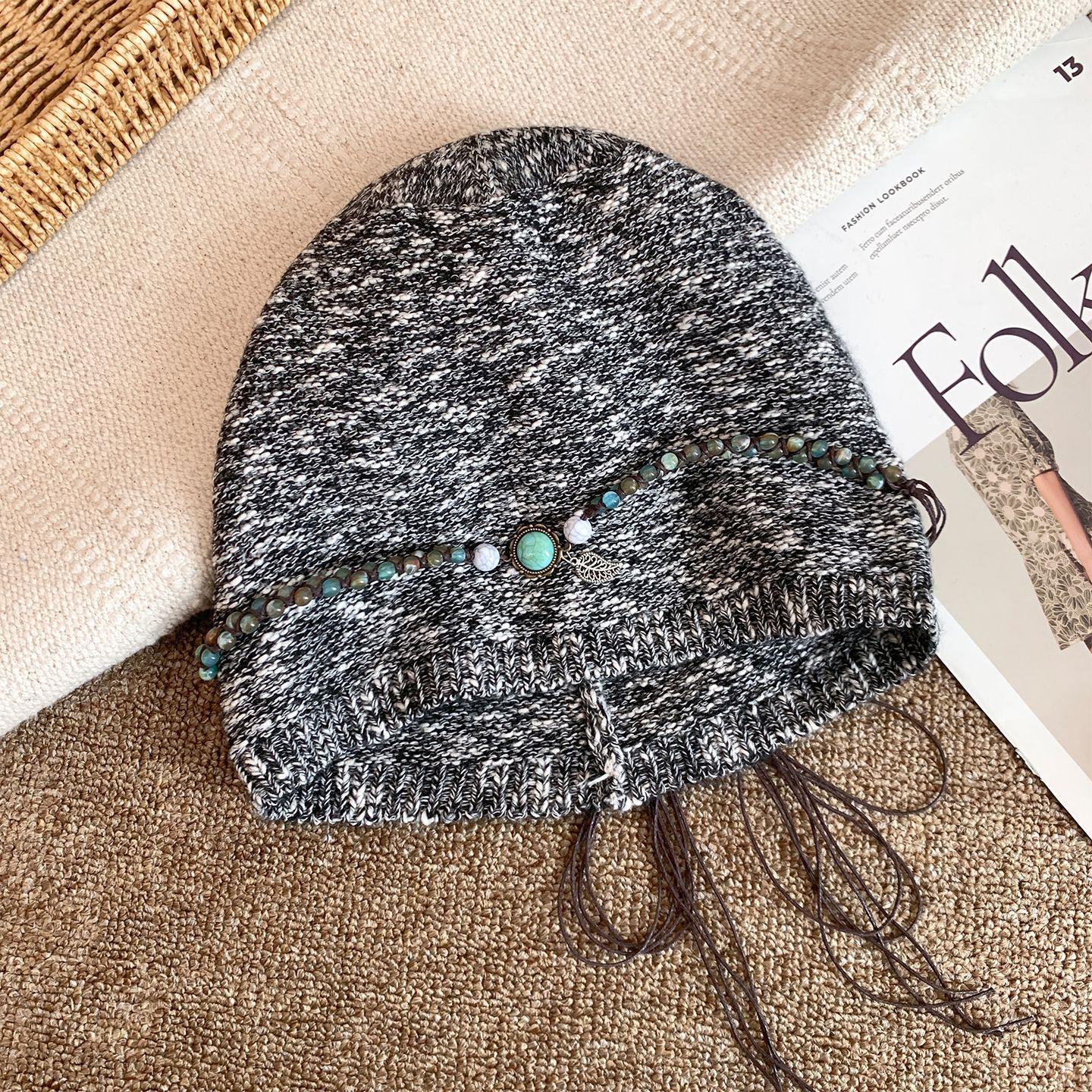 

Милая и Универсальная Этническая Вязаная Шапка-Бини Осень-Зима Повседневная Мода Тай-Дай Пуловер Шапка Американский Ретро Холодная Шапка Тренд One Size