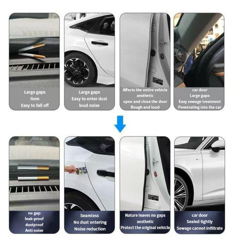 Car Door Rubber Seal Strip Anti-Scratch Protector B Pillar Car Rubber Weatherstrip Auto Door Edge Waterproof Seal Strip