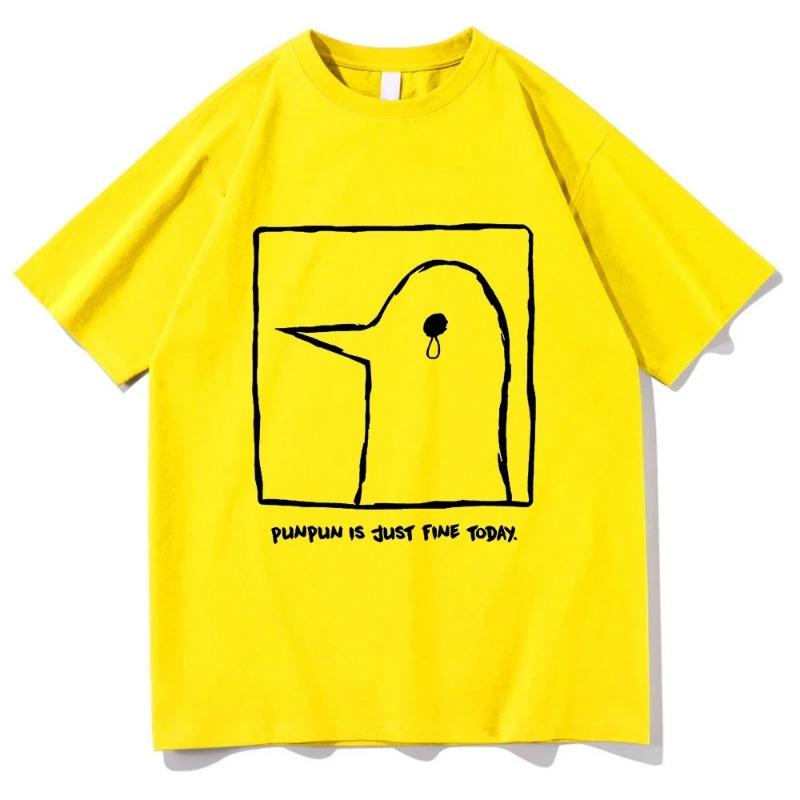 Oyasumi Punpun Printed Cotton T-shirt Men's Harajuku Aesthetic Street Clothing Pattern T-shirt Anime Print Vintage Men's T-shirt