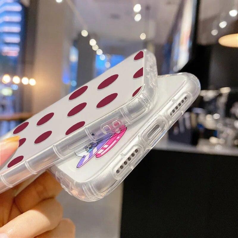 Clear Phone Case For iPhone 15 Case iPhone 13 14 11 12 15 Pro Max 12 13 Mini XR X XS Max 7 8 Plus SE Shockproof Love Heart Cover