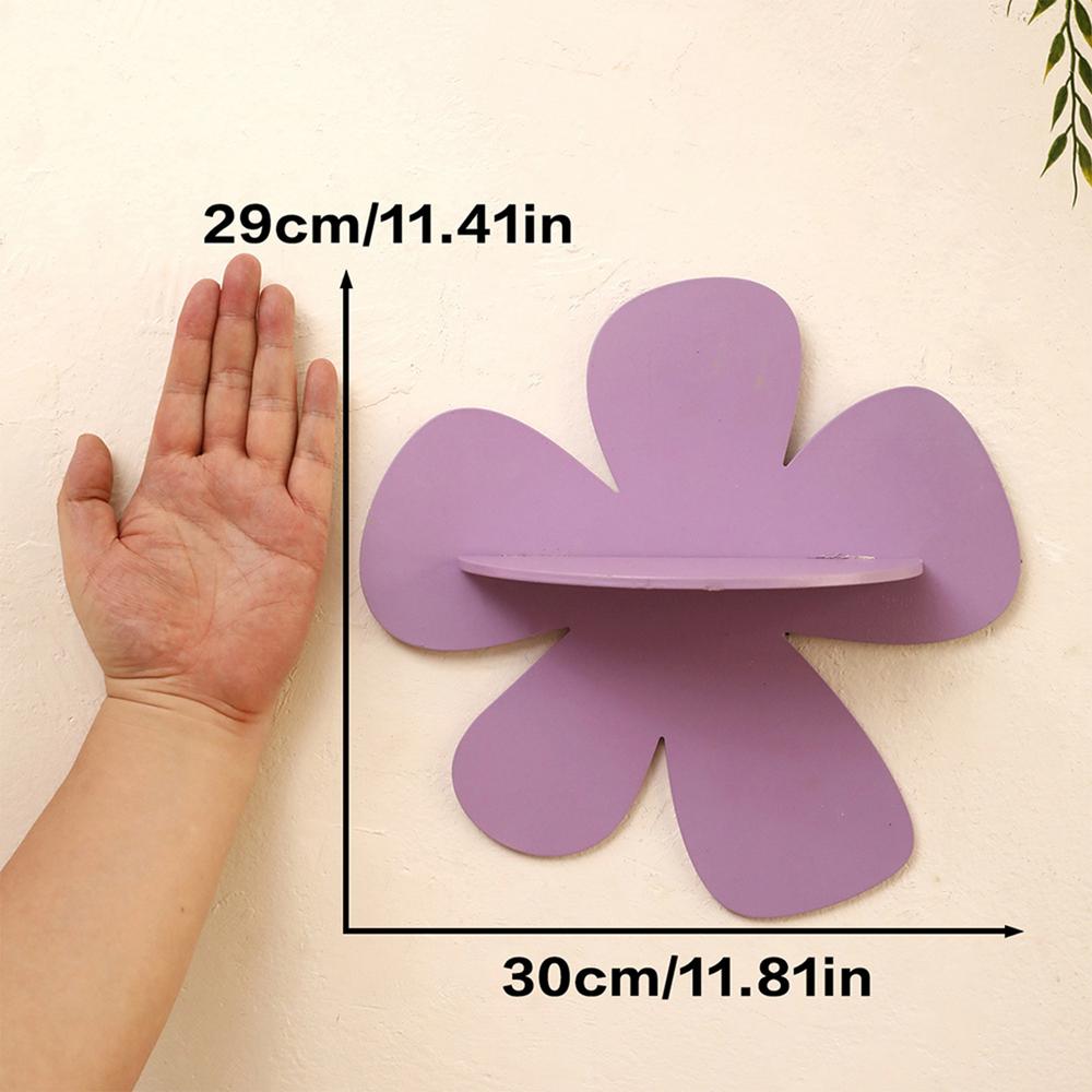 

Flower Shaped Wall Shelves Wooden Flower Funny Wall Shelf Funky Squiggle Preppy Book Shelf Cute For Bedroom Bathroom Living Room фіолетовий