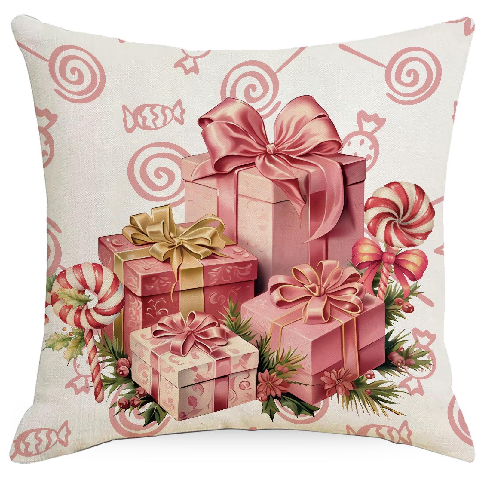 

Новая Рождественская Льняная Наволочка Снеговик Рождество Дом Гостиная Диван Подушка Украшение 45 * 45Cm