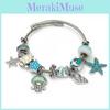 Ozean-Thema Edelstahl Perlenarmband mit Seestern Meeresbewohnern Für Frauen Sommer Schmuck