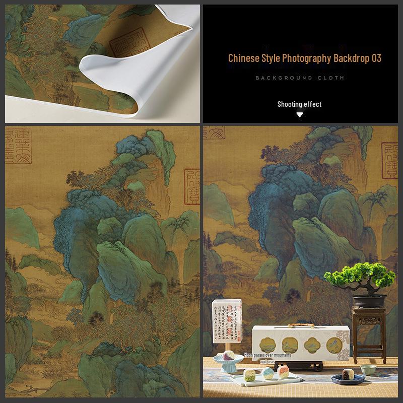 Large Chinese Retro Still Life Background Cloth for Photography