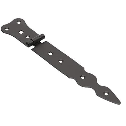 Charnière de porte - KOTARBAU - 200 mm - Acier inoxydable - Couleur noire - Résistante aux intempéries