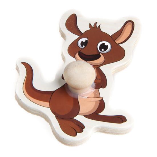 Wooden Peg Puzzle Baby Children Cartoon Animals Educational Early Learning Toy
