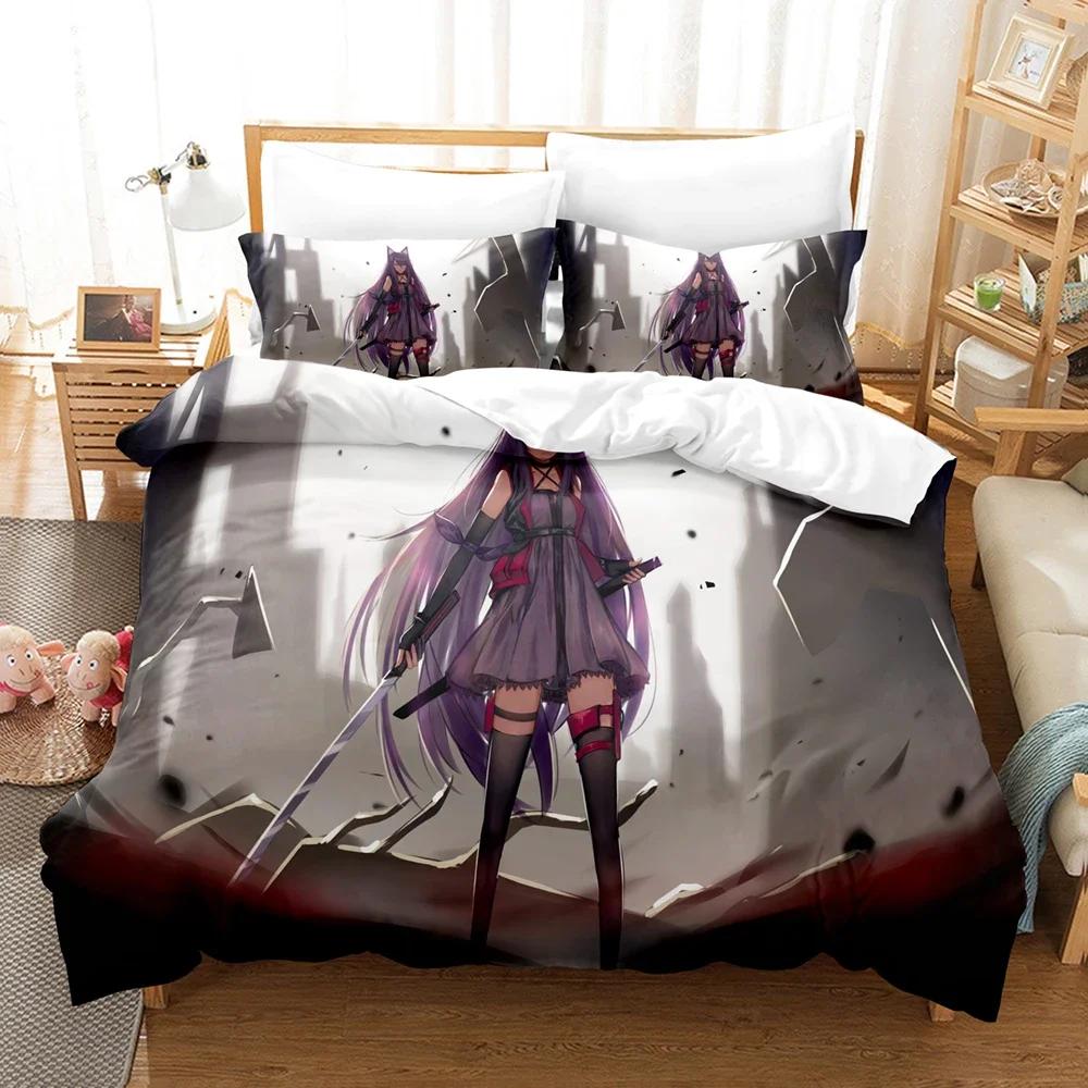 Anime Game Arknights Bedding Set Single Twin Double Queen King Cal King Size Bed Linen Set