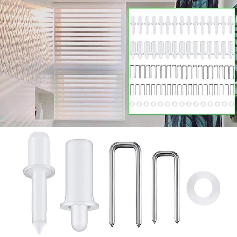 85Pcs Plantation Shutter Tilt-Rod Louvers for Staples Shutter Repair Pins Plantation Shutters Washers Repair Kit Easy To