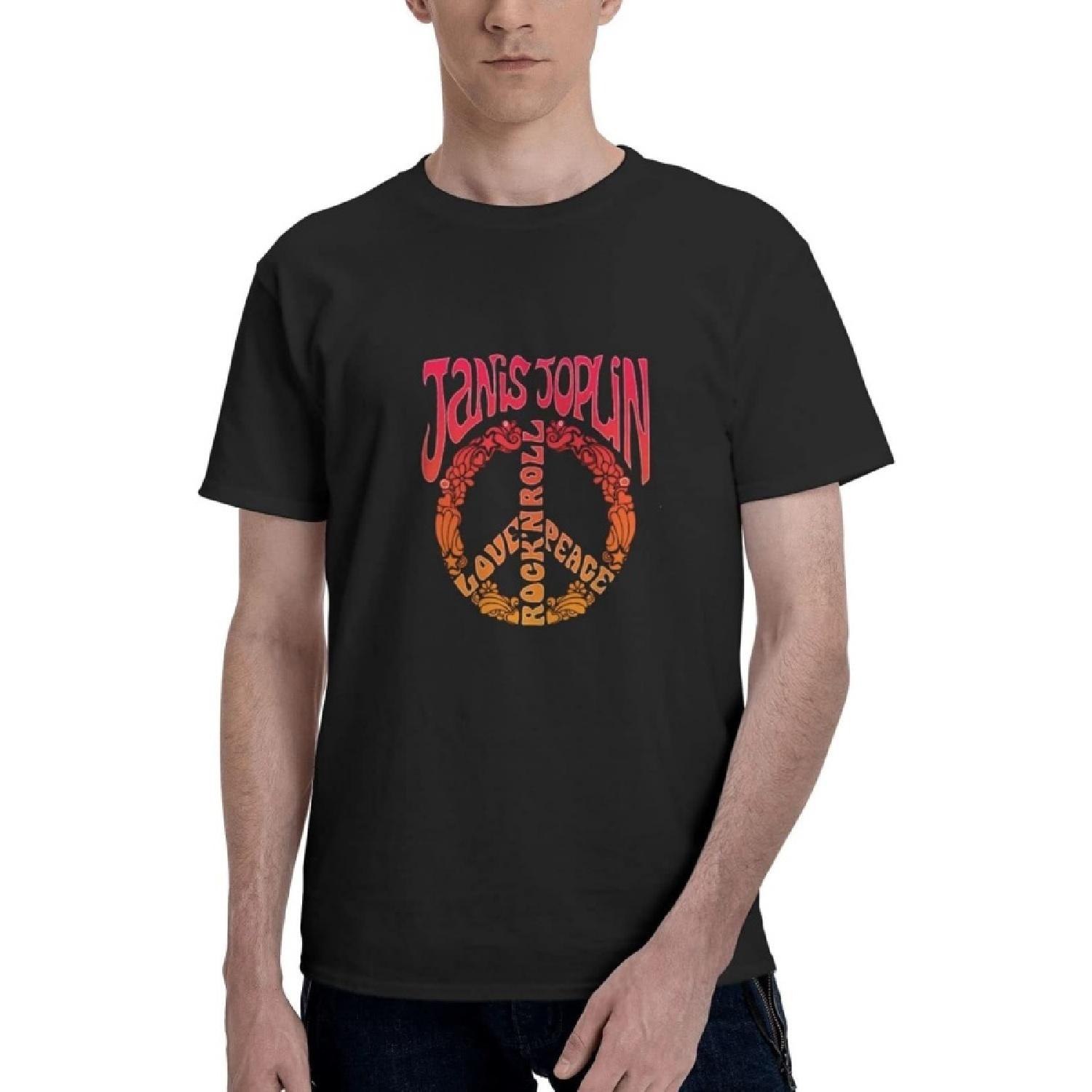 xhaxhi Men S T Shirts Janis Joplin Men S Short Sleeve Crew Neck T Shirt Quick Dry Lightweight Breathable XXXXXL разноцветный