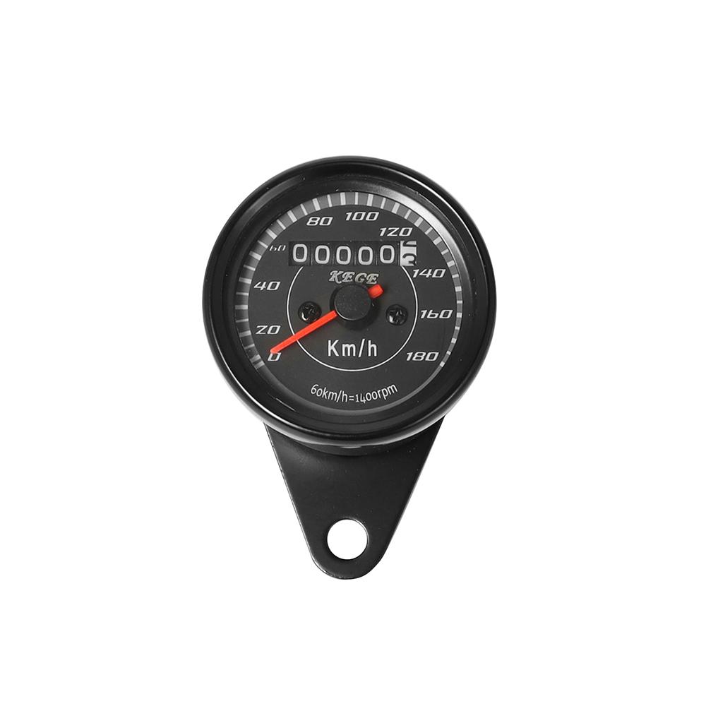 Universal Motorcycle Speedometer Black/ Chrome LED Light Odometer Speed Meter Gauge Mile For Harley Honda Cafe Racer Motorbike