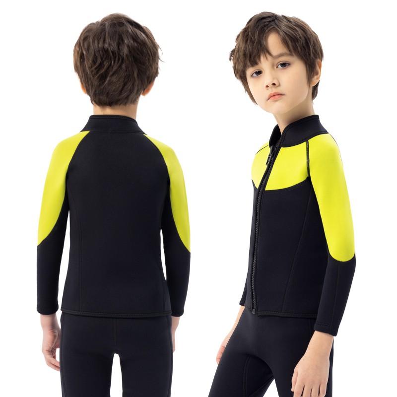 Kids 3mm Neoprene Wetsuit Top Pants Set Snorkeling Surfing Swimming Diving UV Protection Warm