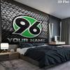 Hannover 96 Custom Name Wall Tapestry Aesthetic Wall Hanging Printed Fabric Blanket Decorative Tapestries for Bedroom Living Room Home Decor