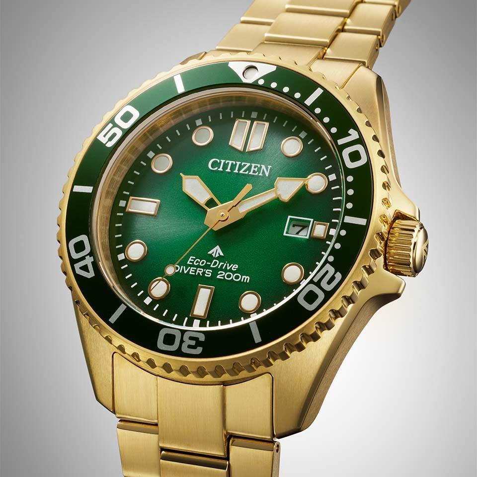 CITIZEN Promaster Marine Green Dial Watch BN0262-59W Men's (Brand New)
