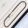 Autumn And Winter Maillard Style Boutique Natural Black Agate Design Necklace Collarbone Chain