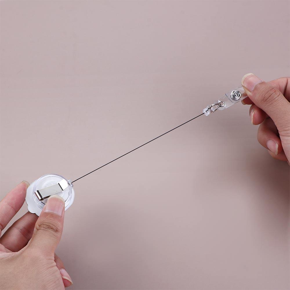 Doctor Reel Clip Acrylic Student Name Card Holder Badge Holder Retractable Badge Reel ID Card Clips