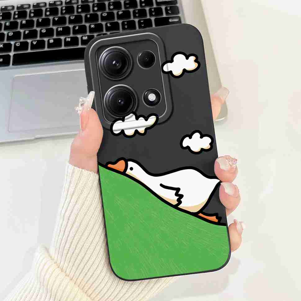 Simple Silicone Case For Redmi Note14s 4G Capa Lovely Panda Rabbit Shockproof Back Cover For Xiaomi Redmi Note 14S Phone Shell