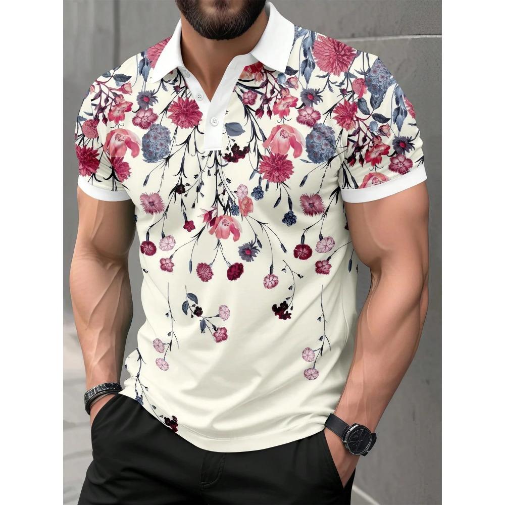Summer Design Men's Short-sleeved Polo Shirt Cross-border Best-selling Comfortable Polyester Fiber Suitable for Wear