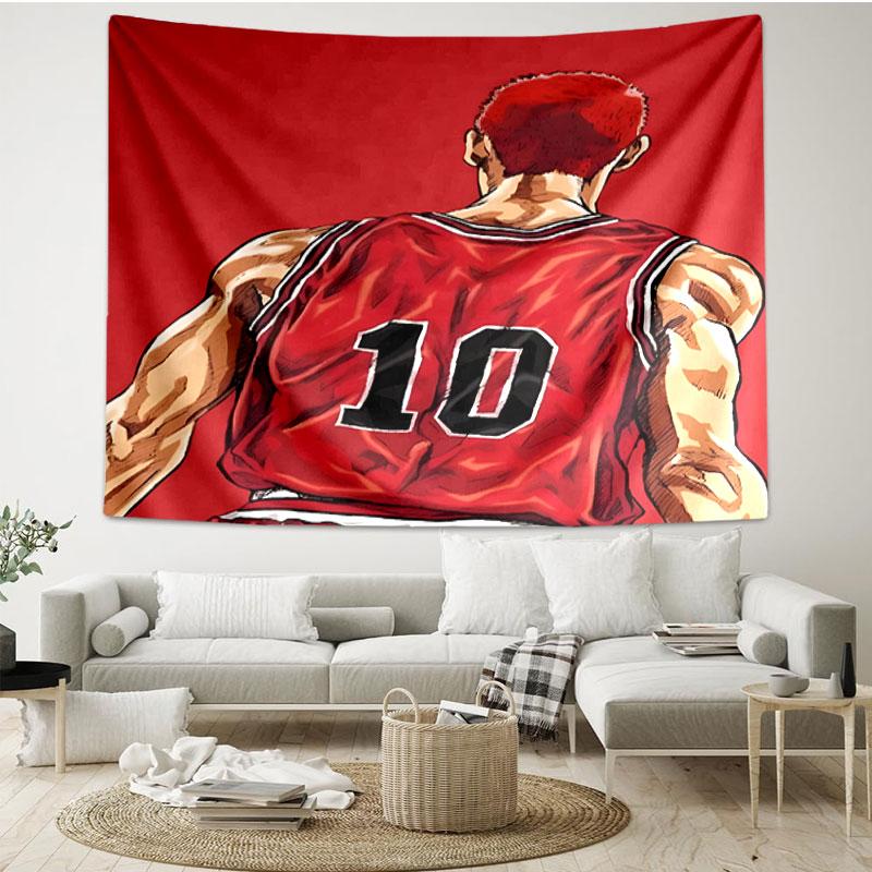 SLAM DUNK Print Tapestry - Portable Wall Decor Cloth, for Home, Dorm, Travel, Bedroom, Living Room - Ideal Birthday Housewarming Gift