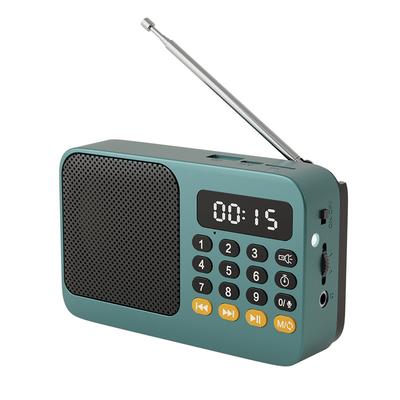 Tragbares multifunktionales Bluetooth-FM-Radio, USB-/TF-Kartenwiedergabe, eingebauter Lithium-Akku