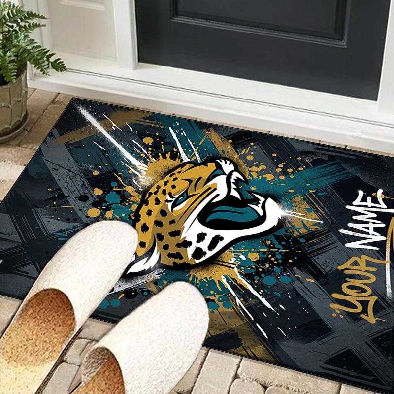 Custom NameJaguars Team Spirit Carpet, Indoor Rug, Chair Rug, Living Rooms, Doormat Made From Polyester Home Decor Birthday Christmas Gifts