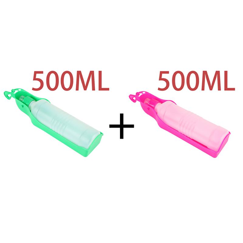 Dog Water Bottle Folding Drinker Plastic Portable Water Bottle Pets Outdoor Travel Drinking Water Feeder Bowl for Dogs