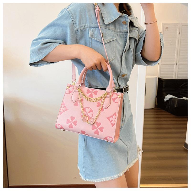 Schoolbag Women's Black 2026 New Retro Handheld Small Square Bag For Old Flower Versatile, Large Capacity Single Shoulder Crossbody Bag For