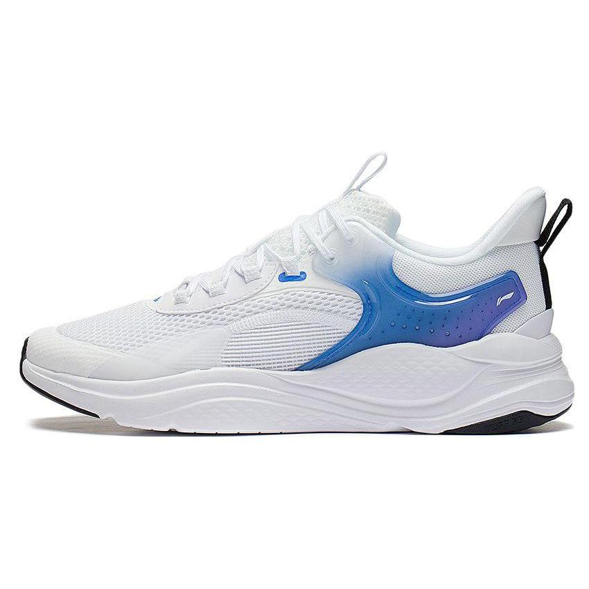 New LiNing Liuyun Anti Slip Wear Resistant Low Top Sports Casual Shoes Men's White Blue AGLS059-3